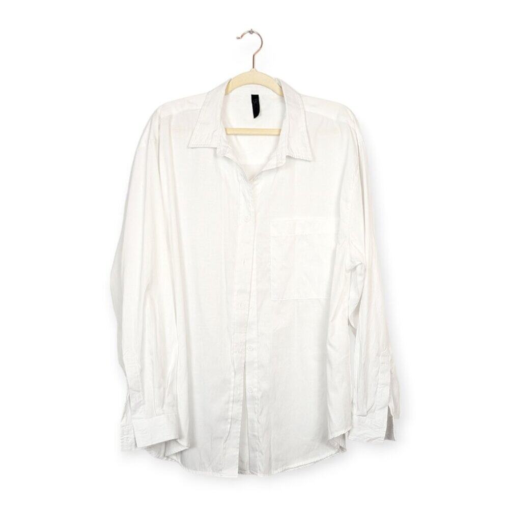 Cotton On Body White Long Sleeve Button Down Top